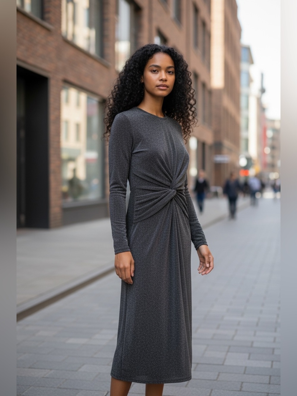 Banana Republic Sparkle Jersey Knit Twist Front Maxi Dress,NWT